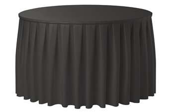 Tafekleed combi boxpleat voor klaptafel rond